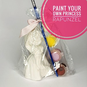 Princess Rapunzel Paint Kit -Princess Party Favor Paint Kits -Princess Plaster Craft -Paint Craft Kit for Girls Party