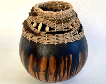 Embellished Gourd Basket