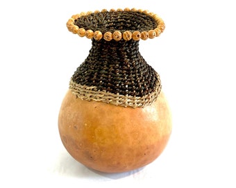 Embellished Gourd Vessel