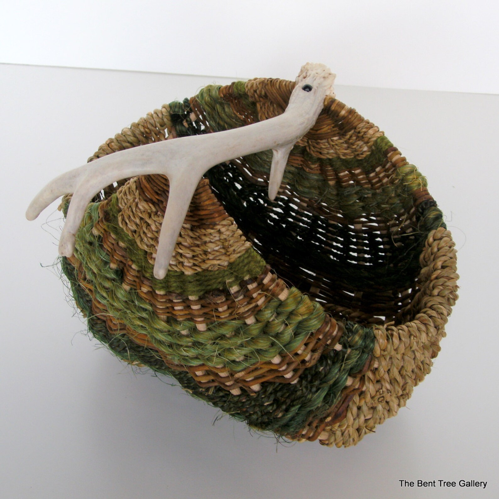 Handmade Basket with Deer Antler Handle Etsy