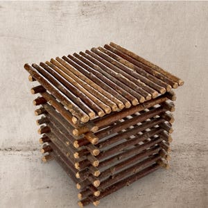 Handmade Twig Table — Rustic End Table