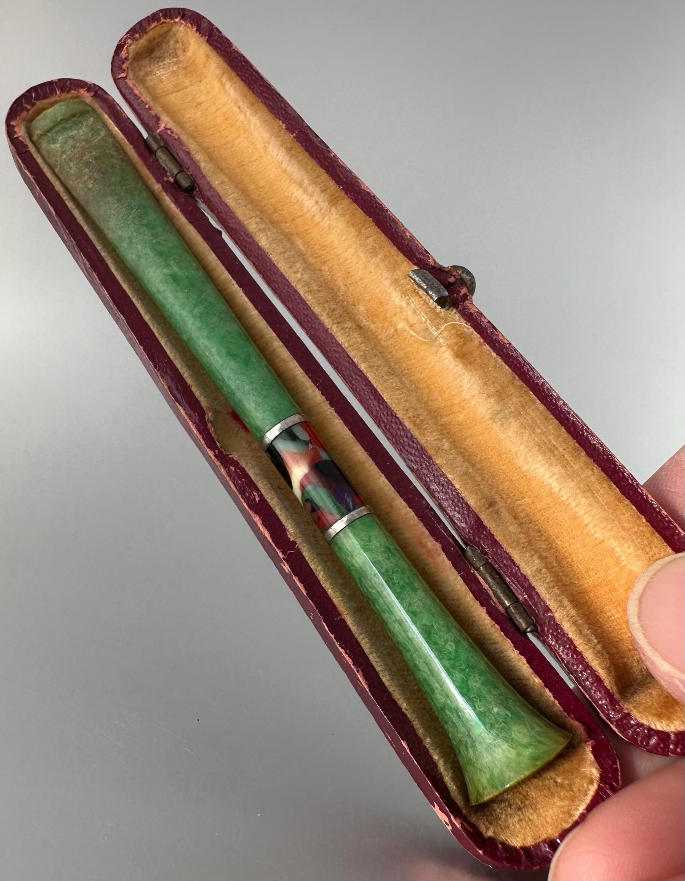 jade cigarette case Lot Sorven Holder Metal Cigarette Case