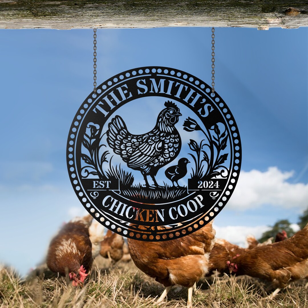 Chicken Coop Signs, Custom Hen House Sign, Hen House Coop Sign, Our ...