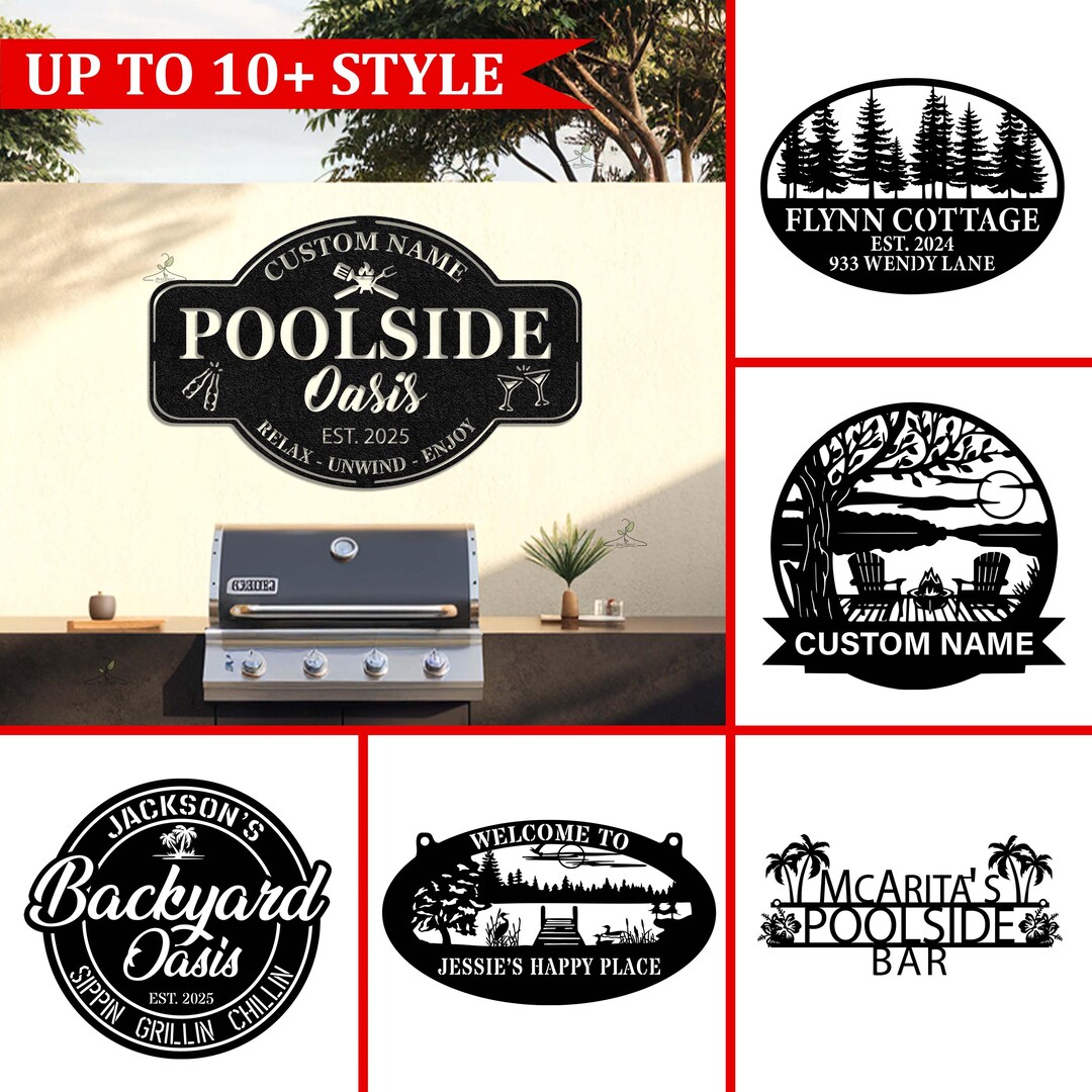 Custom Outdoor Decor for Patio & Porch, Personalized backyard Oasis ...
