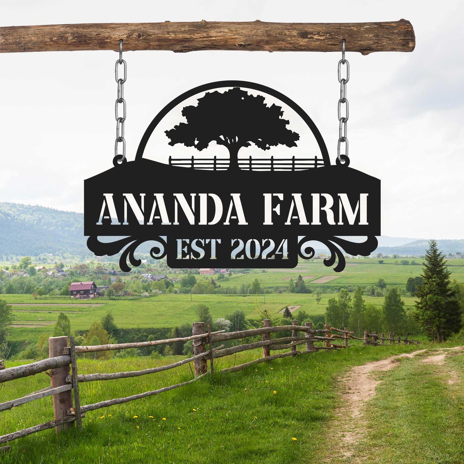 Custom Entryway Sign, Metal Farm Signs, Custom Farm Signs, Ranch Signs ...