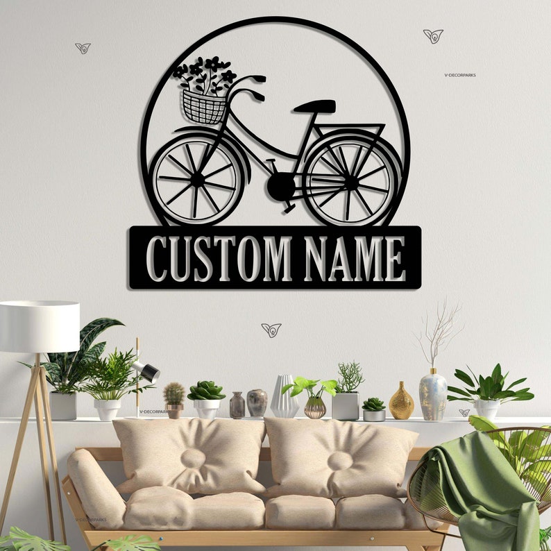 Bicycle Metal Wall Art, Metal Signs, Personalized Signs, Personalized ...