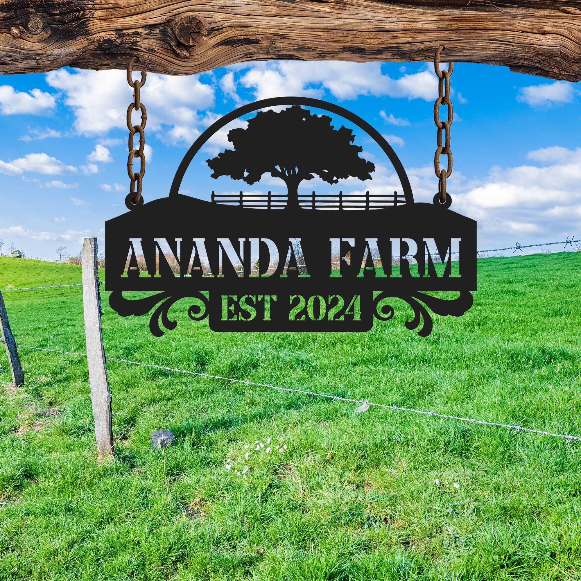 Custom Entryway Sign, Metal Farm Signs, Custom Farm Signs, Ranch Signs ...