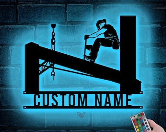 Custom Ironworker Metal Sign Led Lights, Welder Name Sign, Ironworker Home Decor, Welder Wall Hanging Xmas Birthday Gift for Ironworker Dad