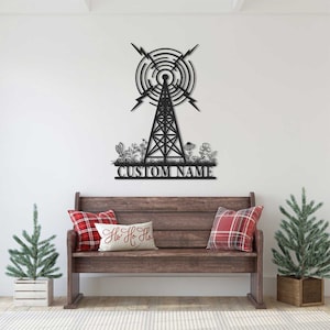 Custom Ham Radio Metal Wall Art Personalized Amateur Radio Name Sign Home Decor Radio Operator Decoration Amateur Call Birthday Ham Radio