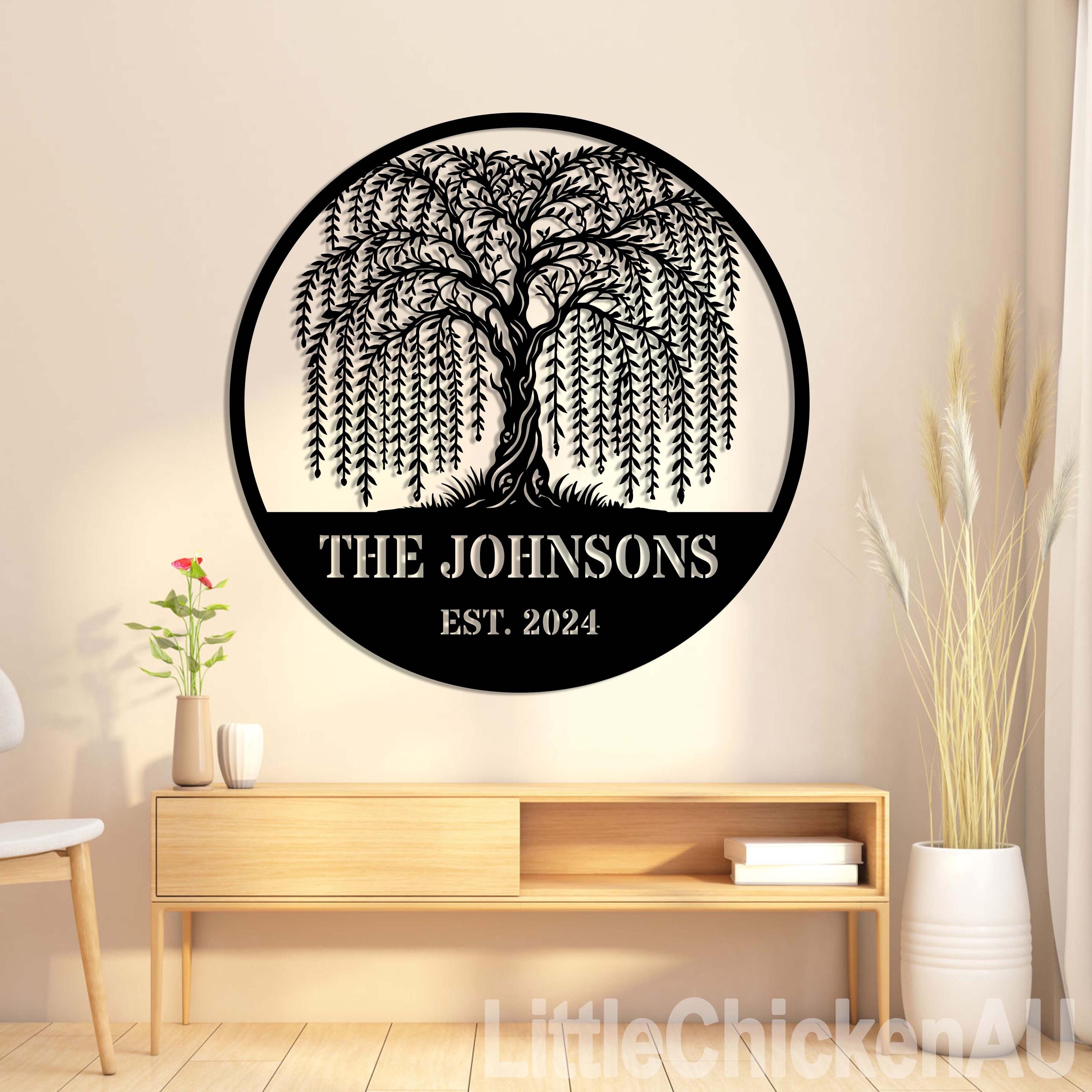 Personalized Willow Tree Metal Sign Wall art