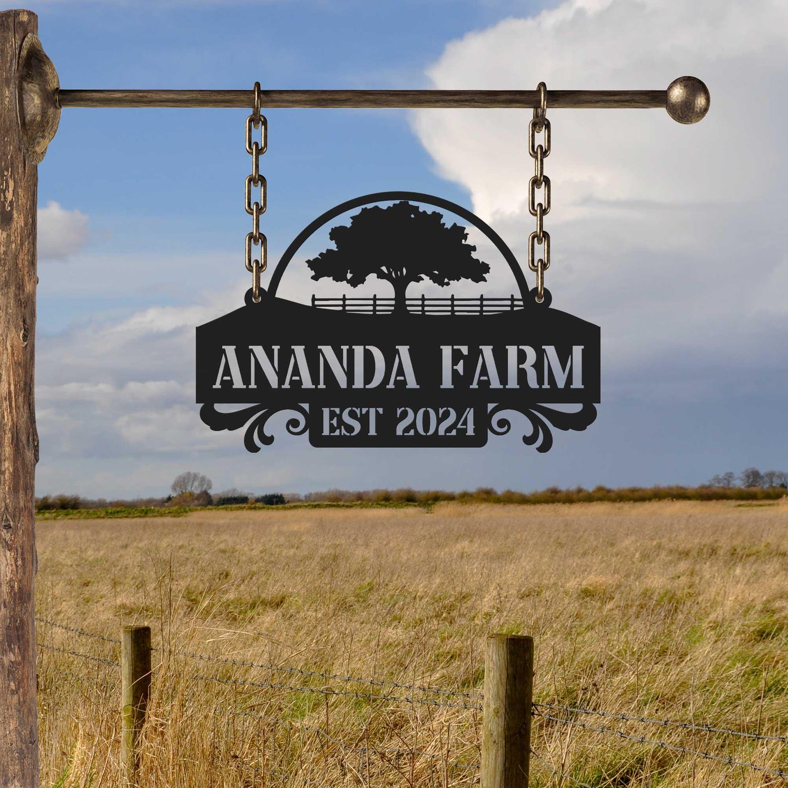 Custom Entryway Sign, Metal Farm Signs, Custom Farm Signs, Ranch Signs ...