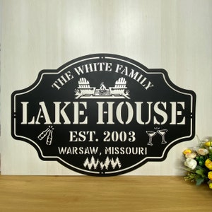 Lakehouse Sign,Personalized Custom Metal Sign,Lakehouse Gift,Lakehouse Decor,Custom Family Name Sign,Outdoor Metal Sign,Christmas Gift Sign