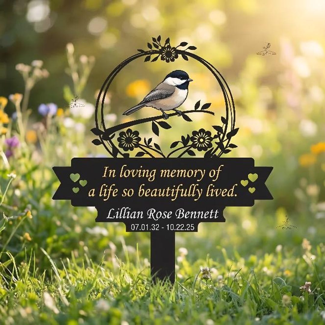 Memory Bird In Loving Memory Bird Garden Stake, Sympathy Gift, Remembrance Sign ...