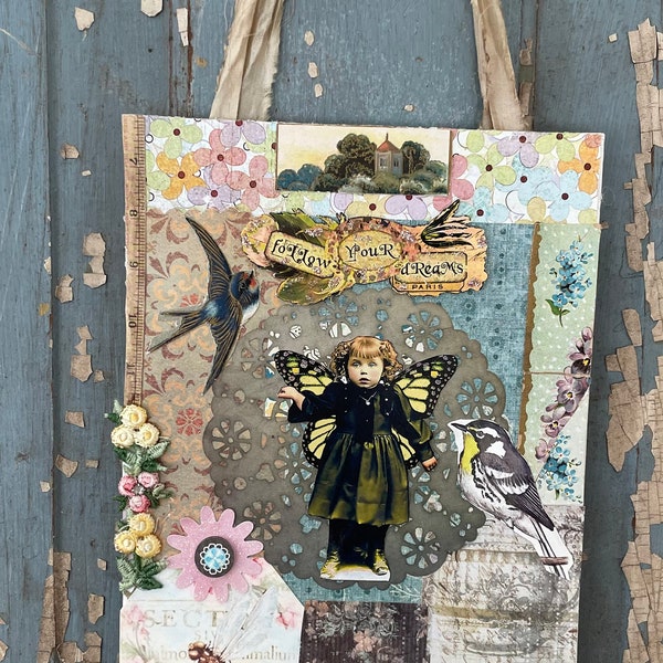 Sweetest Altered ART Canvas! Darling Details!