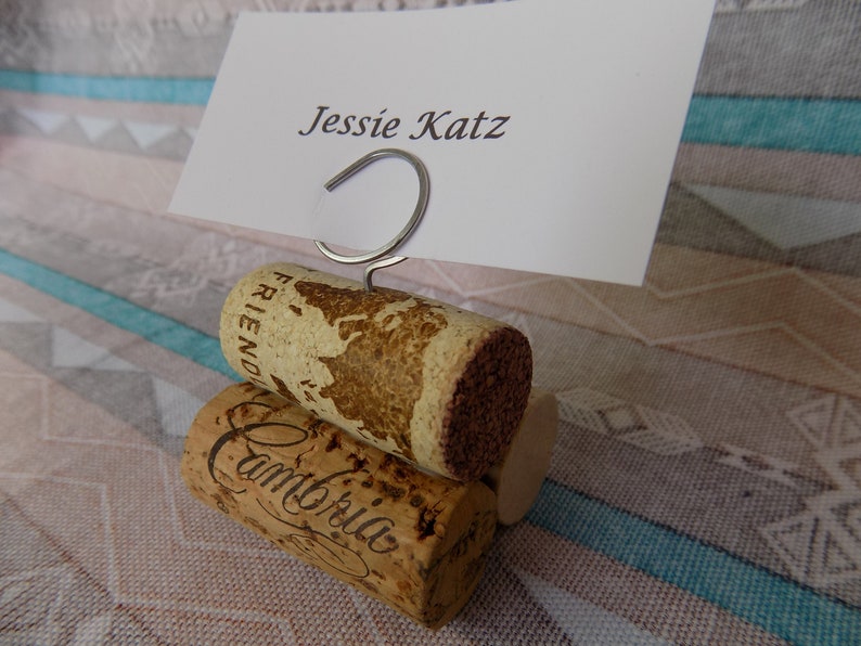 Place Card Holders Wine Cork Set of 10 Wedding Reception Rehearsal ...