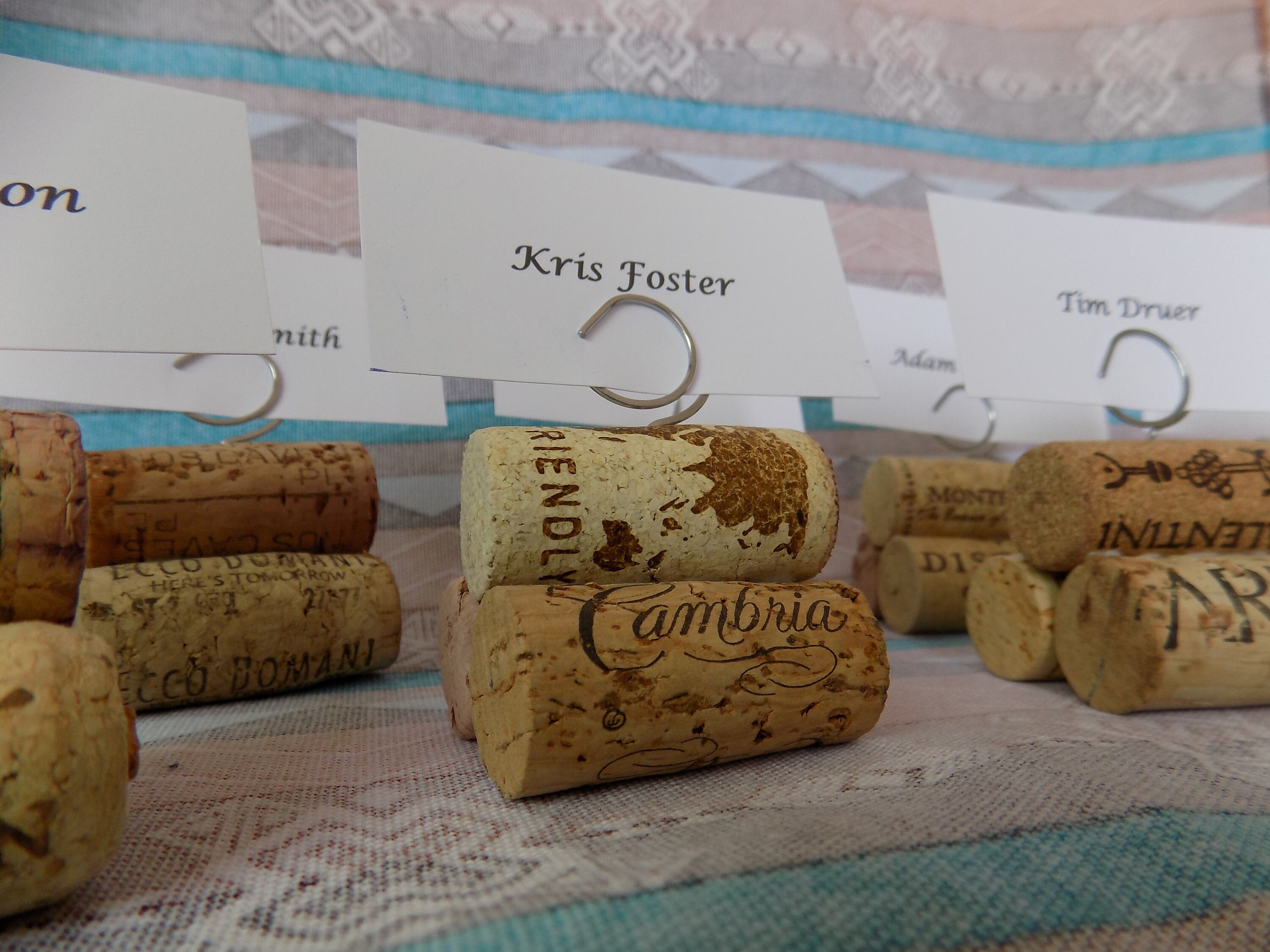Place Card Holders Wine Cork Set of 10 Wedding Reception Rehearsal ...