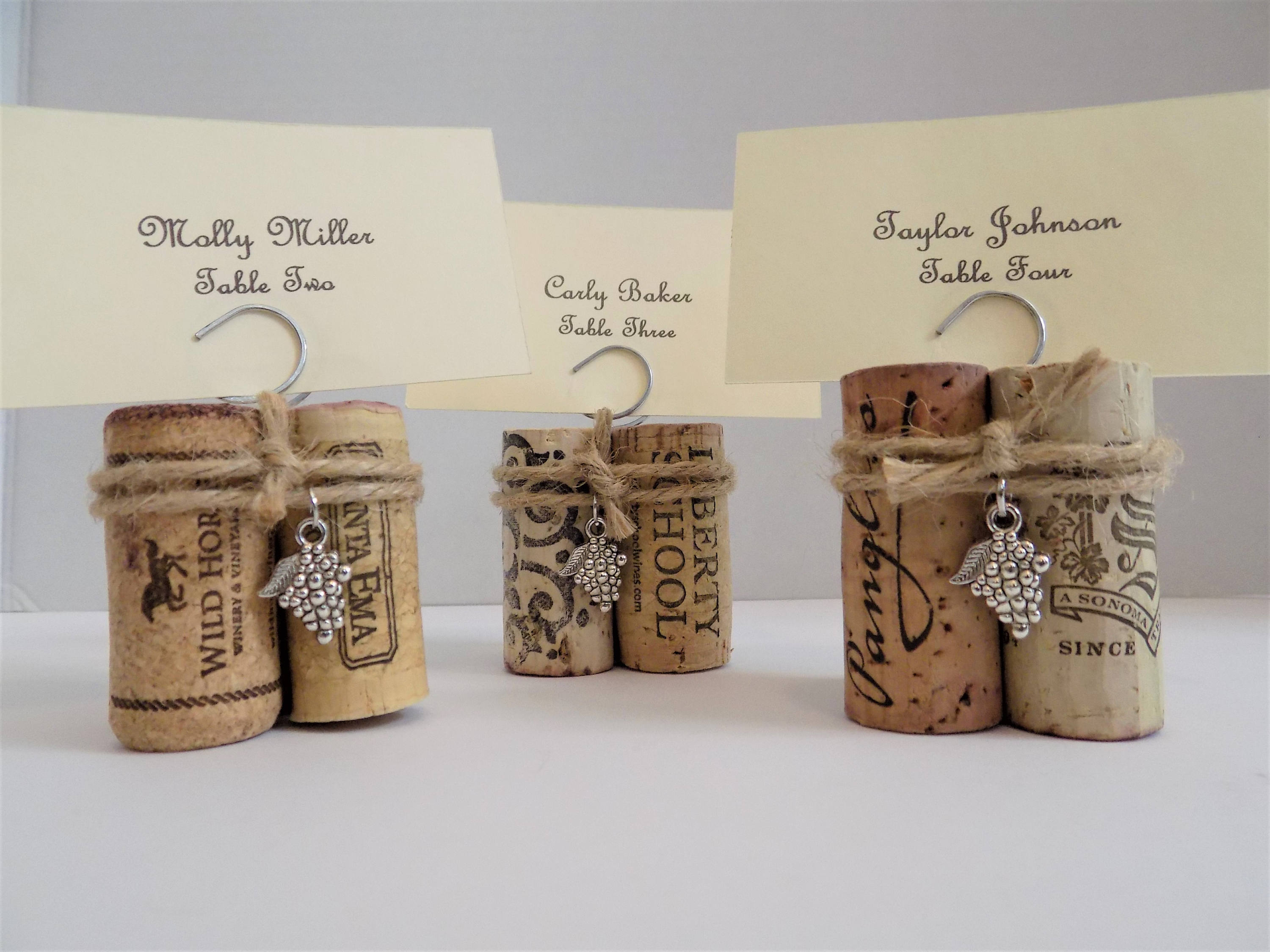 Wine Cork Place Card Holders Party Favors Set of 10 for Weddings ...