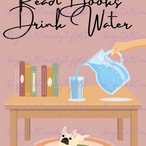 Digital Art Screensaver for Kobo Libra Color - &quot;Drink Water&quot; Design
