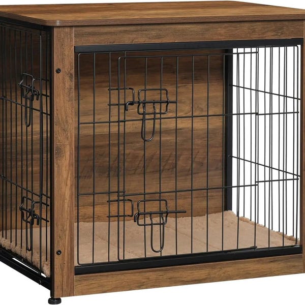 View of Rustic Dog Crate Furniture - Etsy