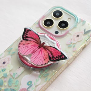 Butterfly Resin Magnetic Phone Grip,Grip For Kindle Mobile Phone,Grip Holder, Magnetic Folding Base, Phone Accesories,Kindle Ipad Phone Grip