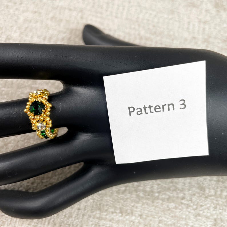 Square Stitch Beaded Rings Digital Download Patterns - Etsy