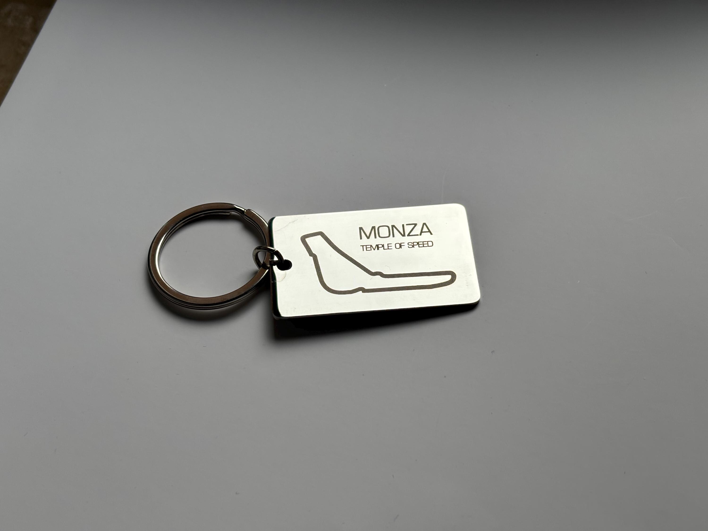 Stainless Steel Monza Track Keychain | F1 Collection | Satin (pre