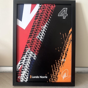 F1 Poster Lando Norris McLaren for display (LEGO Speed Champions)