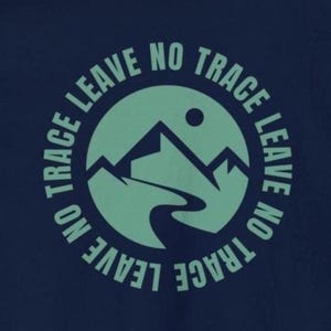 Leave No Trace Long Sleeve Hiking T-Shirt: Mountain Design