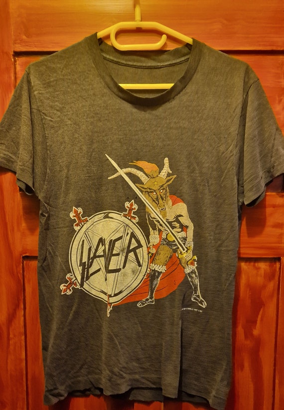 MEGA RARE! Original 1980s SLAYER - Haunting the Chapel - Tshirt