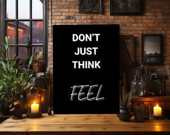 Feel Motivational Canvas Wall Art Inspirational Quote Print