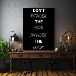 Motivierendes Leinwandbild mit inspirierendem Zitat zum Thema „Abnehmen und Zunehmen“ Bild 7