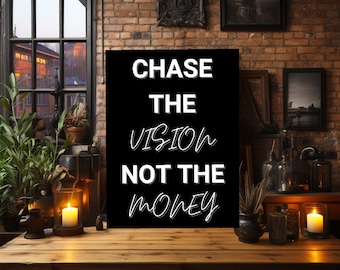 Vision Motivational Canvas Wall Art Inspirational Quote Print Office Gym Home Decor Gift
