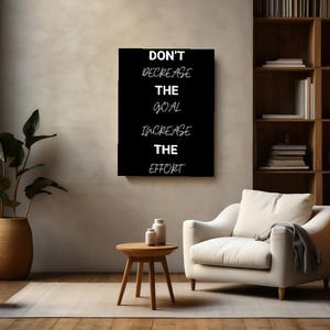 Motivierendes Leinwandbild mit inspirierendem Zitat zum Thema „Abnehmen und Zunehmen“ Bild 5