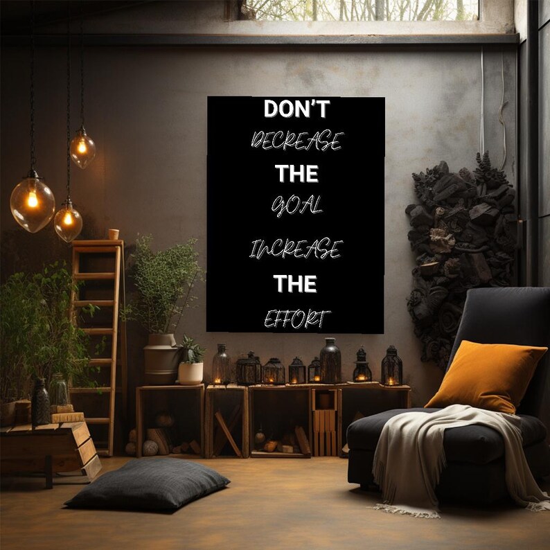 Motivierendes Leinwandbild mit inspirierendem Zitat zum Thema „Abnehmen und Zunehmen“ Bild 4