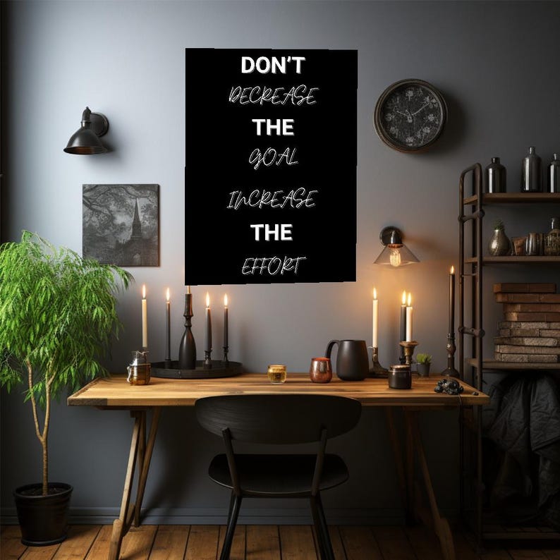 Motivierendes Leinwandbild mit inspirierendem Zitat zum Thema „Abnehmen und Zunehmen“ Bild 3