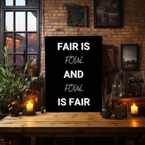 Foul Motivational Canvas Wall Art | Inspirational Quote Print for Home Office Gym | Black Frame Decor Gift