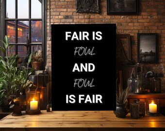 Foul Motivational Canvas Wall Art | Inspirational Quote Print for Home Office Gym | Black Frame Decor Gift