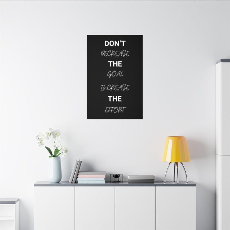 Motivierendes Leinwandbild mit inspirierendem Zitat zum Thema „Abnehmen und Zunehmen“ Bild 2
