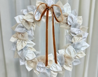 DIY Christmas Wreath Kit - Gold & Silver | Christmas Front Door Decor | Christmas Craft | Beginner-Friendly Craft | Finished Wreath Option