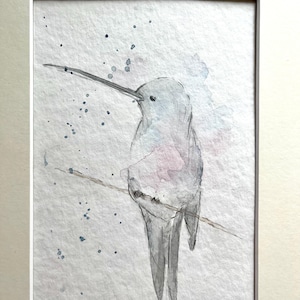 Vogel Aquarell, Unikat, handgemalt,  watercolour, Vogel Illustration, farbenfroher Vogel, colourful bird