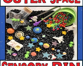 Outer Space Sensory Bin| Space Play Kit | Outer Space Play | Montessori | Kids Gift | Toddler Activities | Planets |Rocket Fidget Pop | FUN