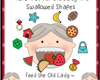 There Was An Old Lady Who Swallowed Shapes | 2D Real World Shape Recognition & Sorting Game | Preschool | Kindergarten Math Fun | Montessori