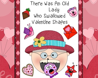February Theme There Was An Old Lady Who Swallowed Valentine Shape Recognition Sort Preschool Kindergarten Homeschool Feed Me Sensory Bin
