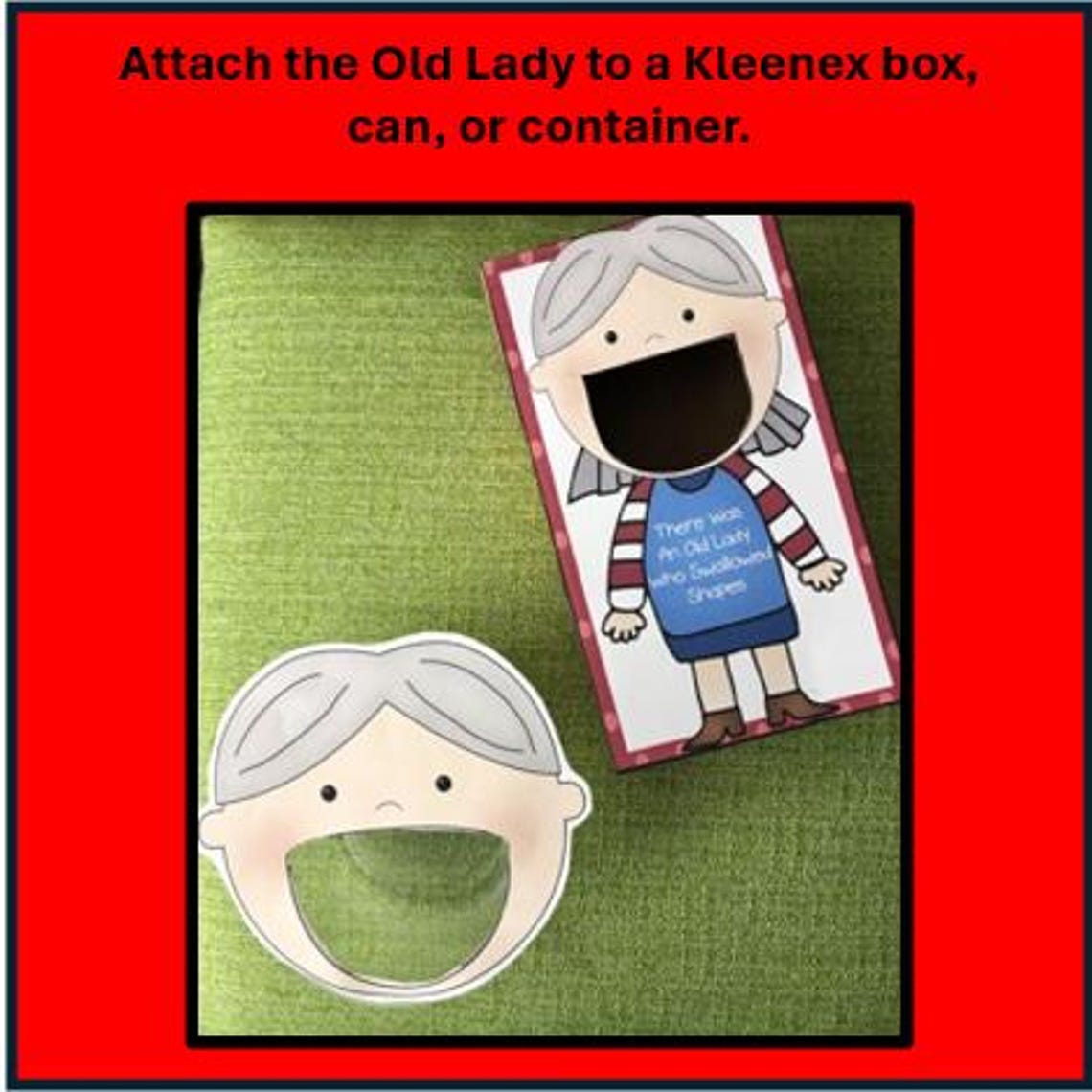 Old Lady Swallowed Shapes Game | Shape Recognition & Sorting (PDF ...