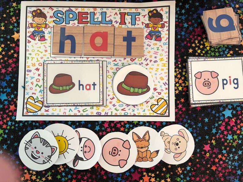 Spell Along Spell It ABC Center | Sensory Bin Activity | CVC Word Building ...