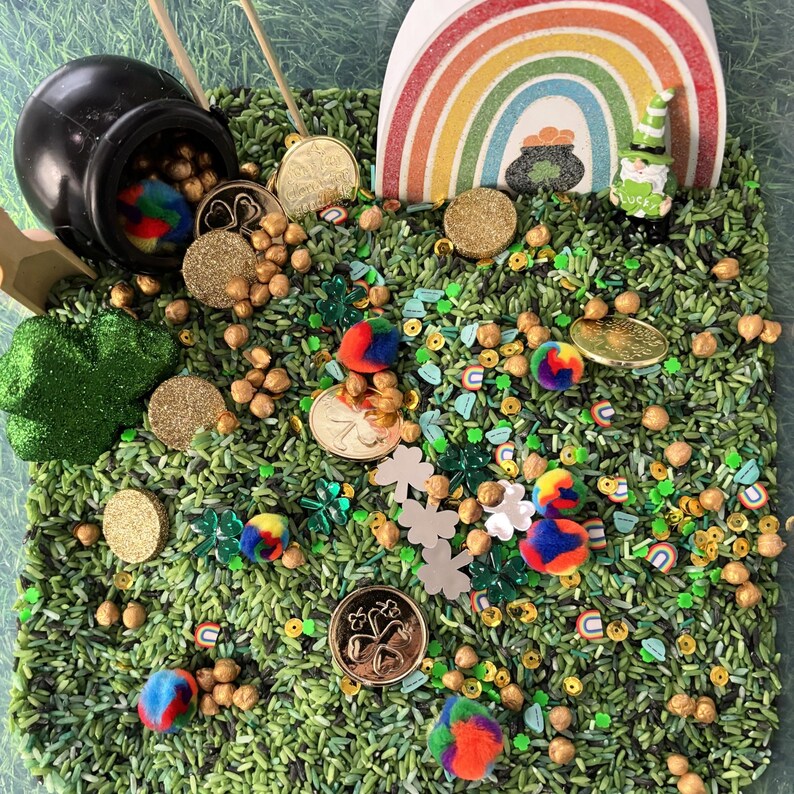 St. Patrick’s Day Sensory Bin – Pot O’ Gold Counting Activity Cards - Etsy