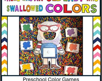 There Was An Old Lady Who Swallowed Colors – Preschool Color Recognition Literacy Center – Hands-On Learning for Special Ed & Speech Therapy