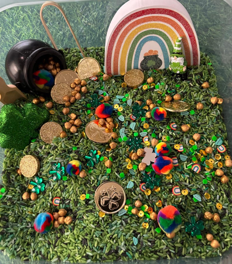 St. Patrick’s Day Sensory Bin – Pot O’ Gold Counting Activity Cards - Etsy