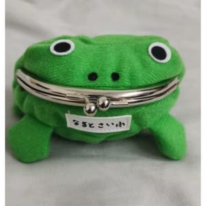 Carteira de pelúcia tipo sapo, carteira de flanela estilo anime e mangá, mini bolsa para moedas kawaii