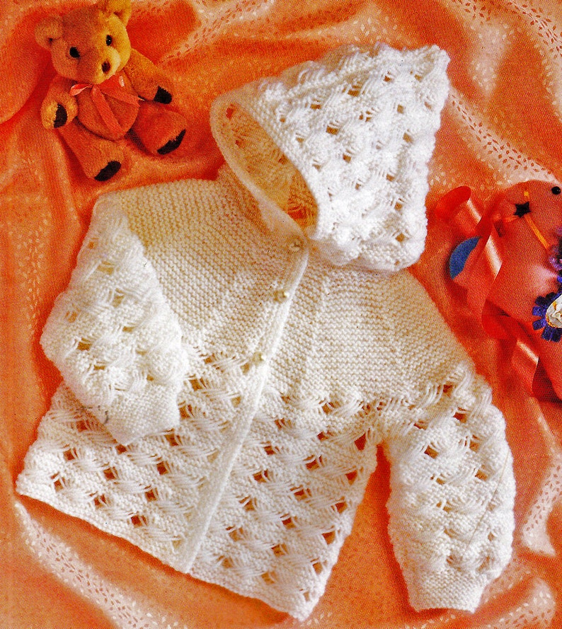 Baby Knitting Pattern Hooded Baby Sweater Knitting Pattern | Etsy